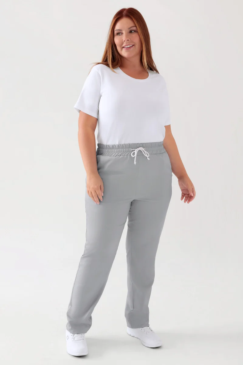 TENCEL™ Hose Unisex - Rundumgummibund perlgrau