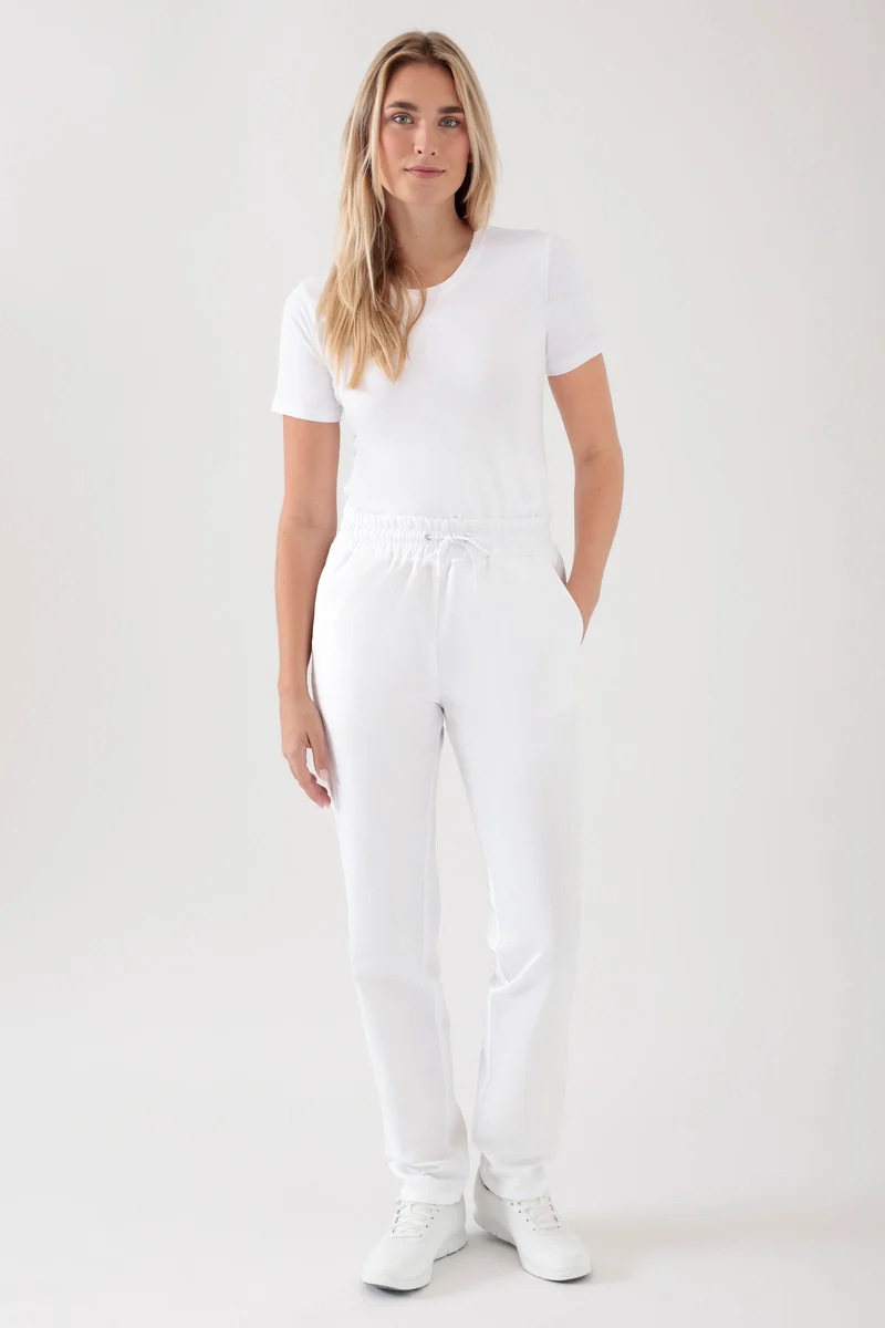TENCEL™ Hose Unisex - Rundumgummibund weiß