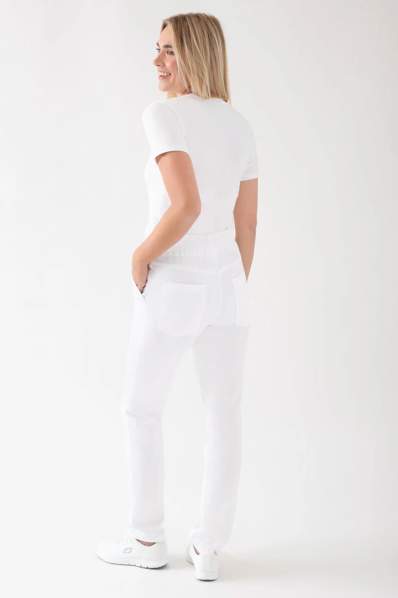 TENCEL™ Hose Unisex - Rundumgummibund weiß