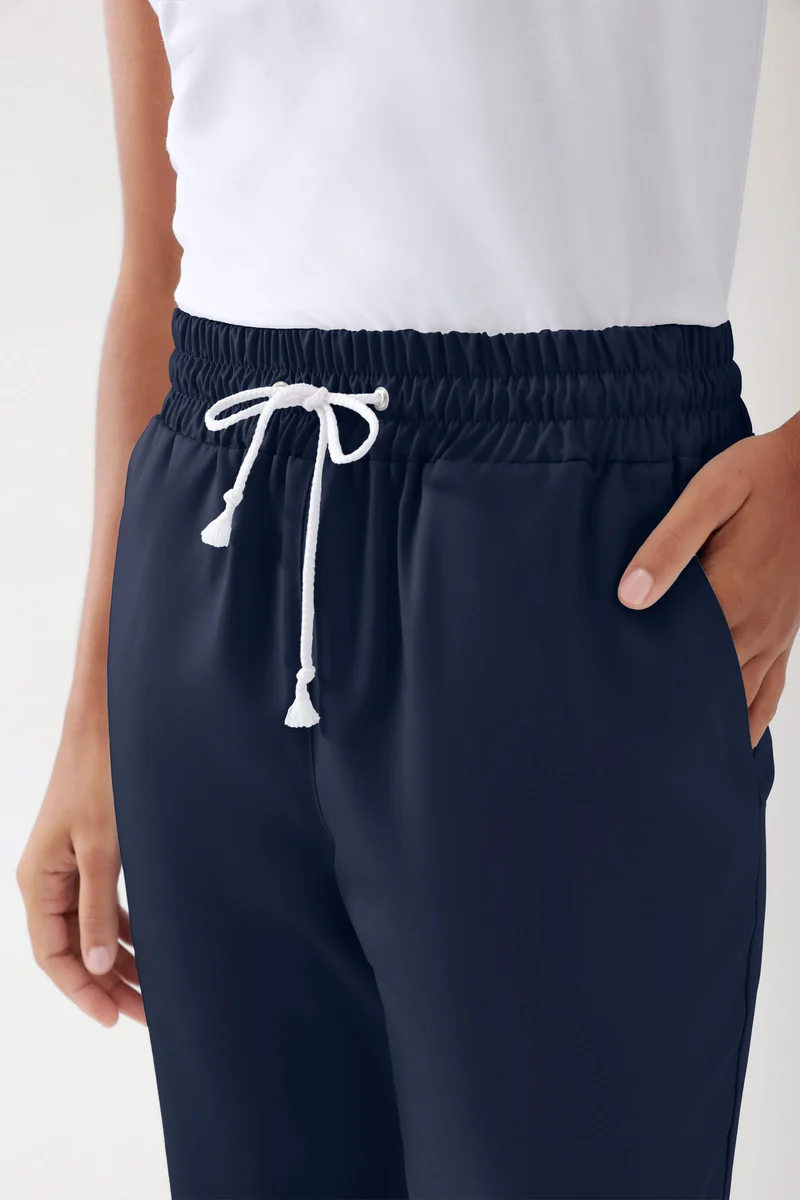 TENCEL™ Hose Unisex - Rundumgummibund navy