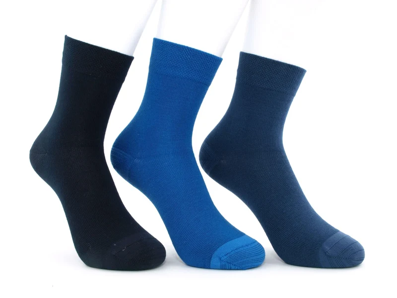 3 Paar Kindersocken "Bambus" Blautöne