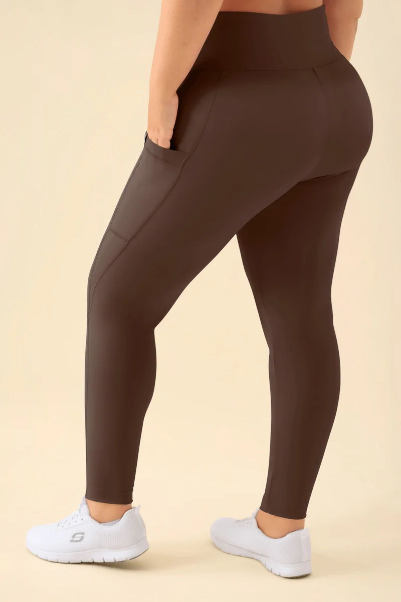 KAERE Leggings Damen - super elastisch coffee