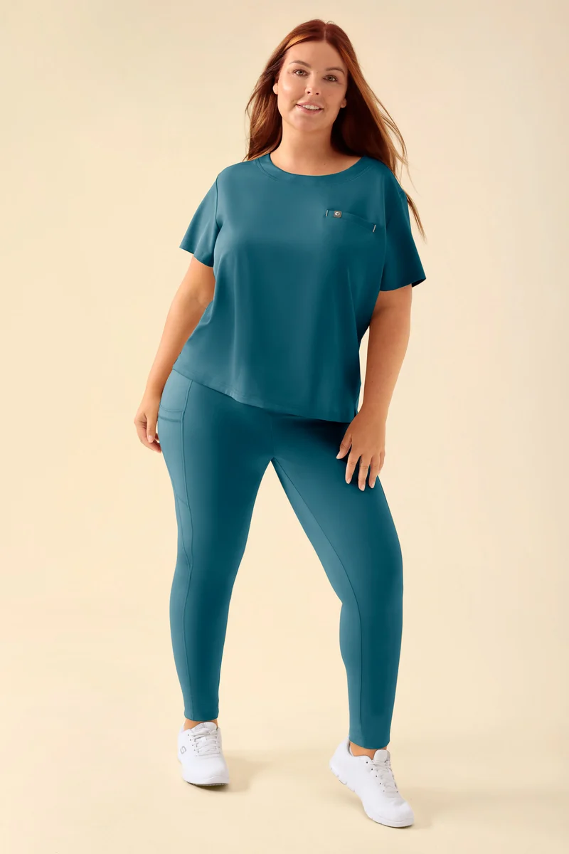 KAERE Leggings Damen - super elastisch petrol