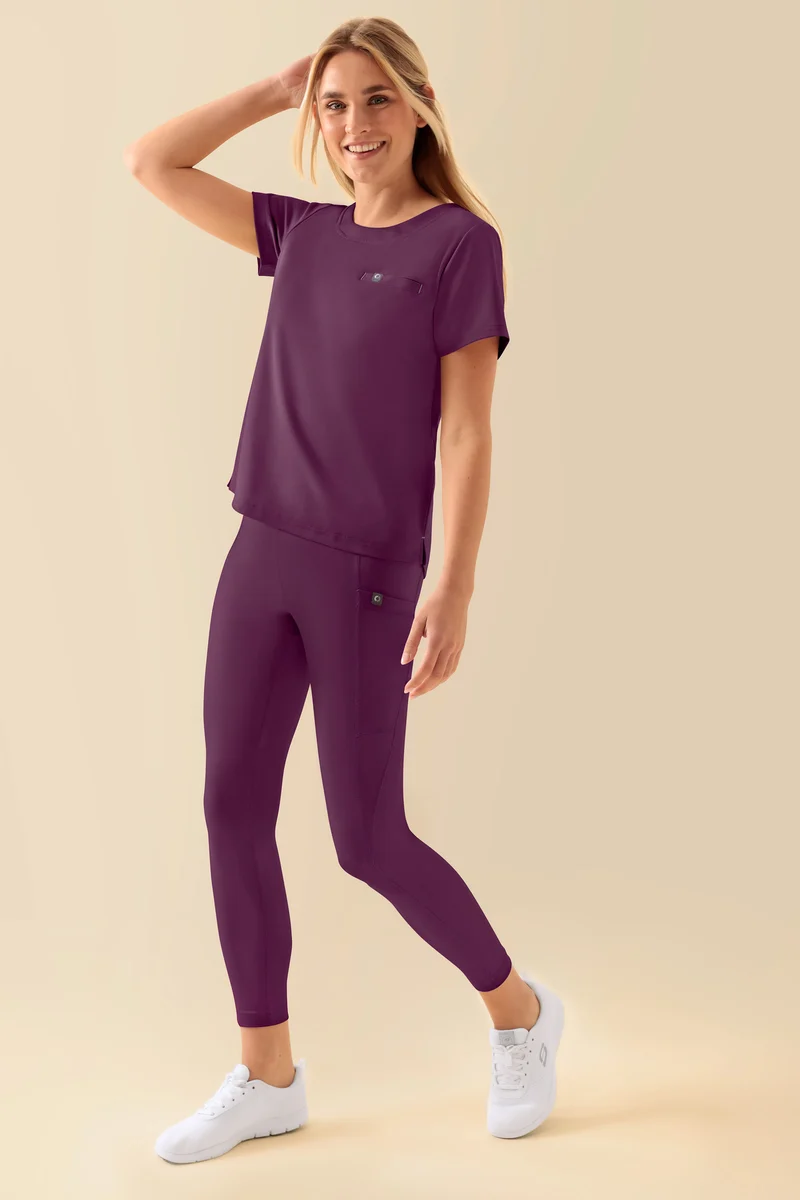 KAERE Leggings Damen - super elastisch pflaume