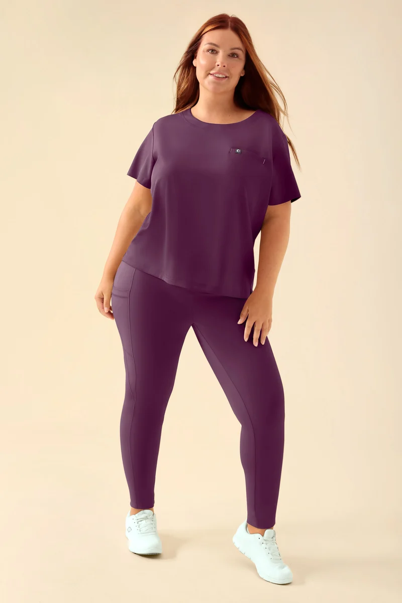 KAERE Leggings Damen - super elastisch pflaume