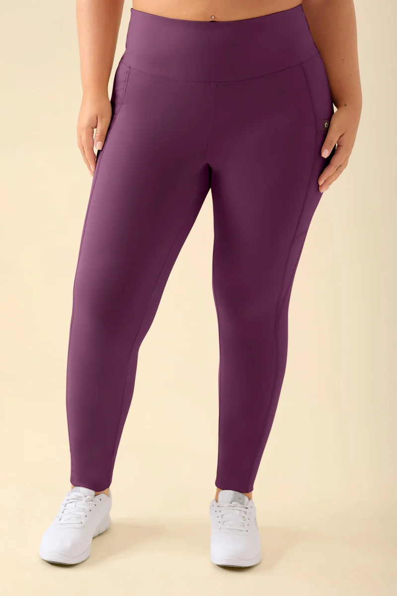 KAERE Leggings Damen - super elastisch pflaume