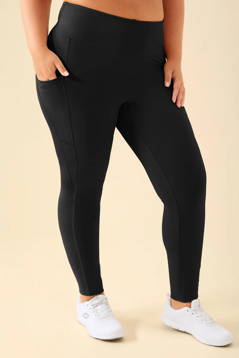KAERE Leggings Damen - super elastisch schwarz