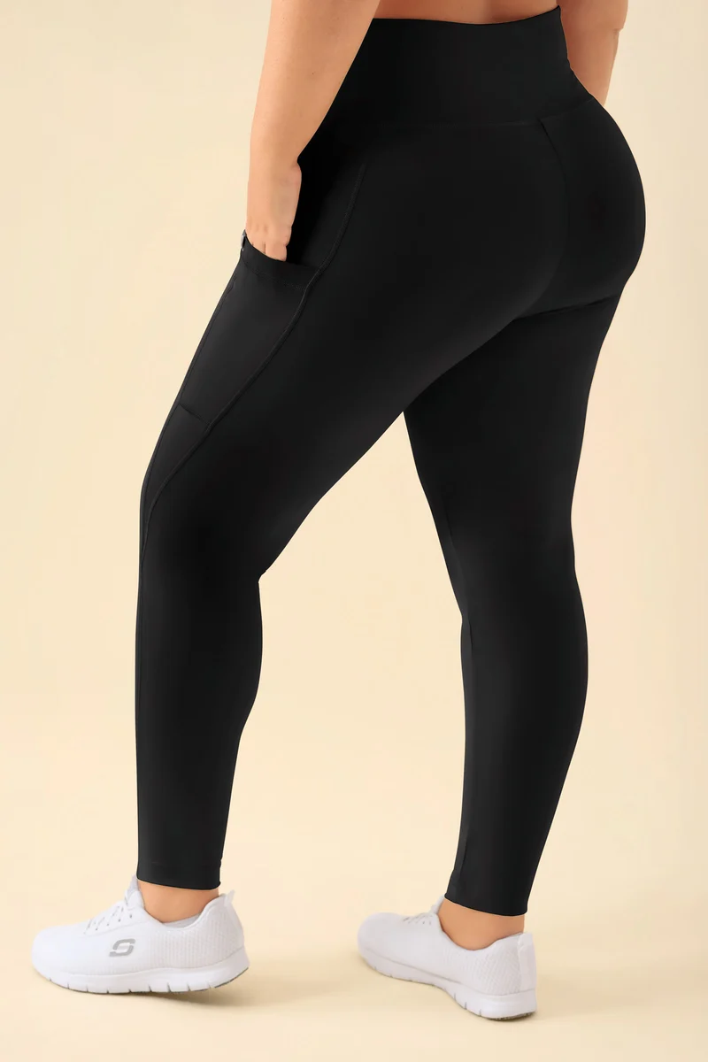 KAERE Leggings Damen - super elastisch schwarz