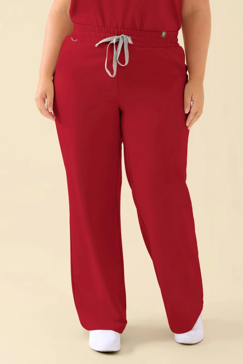KAERE Hose Damen - weites Bein rot