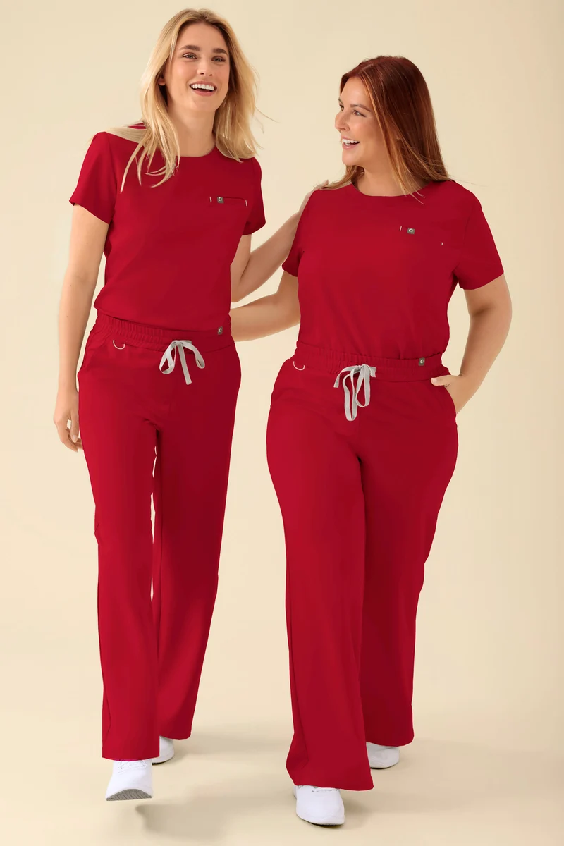 KAERE Hose Damen - weites Bein rot