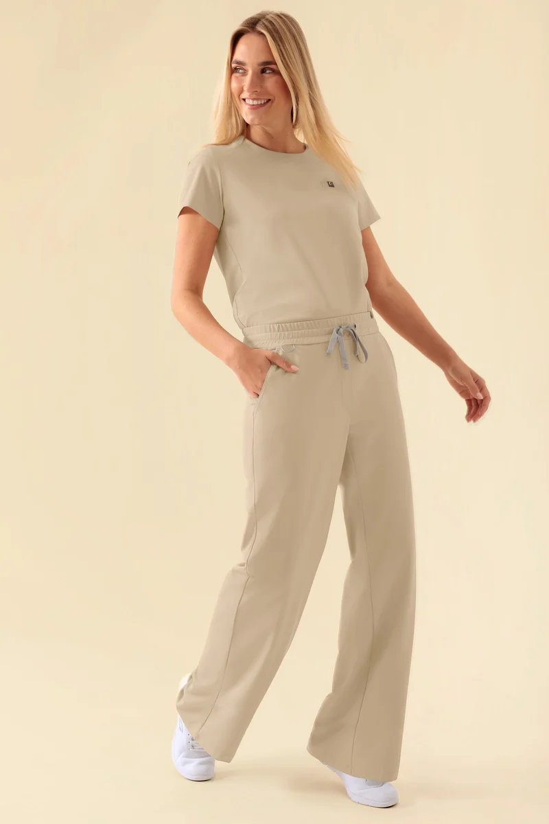KAERE Hose Damen - weites Bein sand