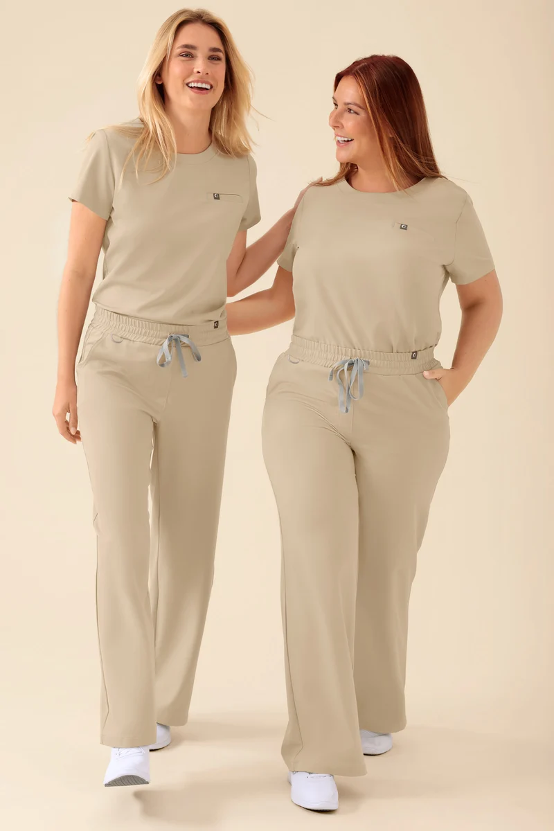 KAERE Hose Damen - weites Bein sand