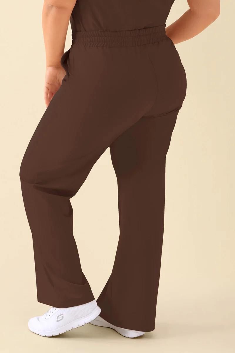 KAERE Hose Damen - weites Bein coffee