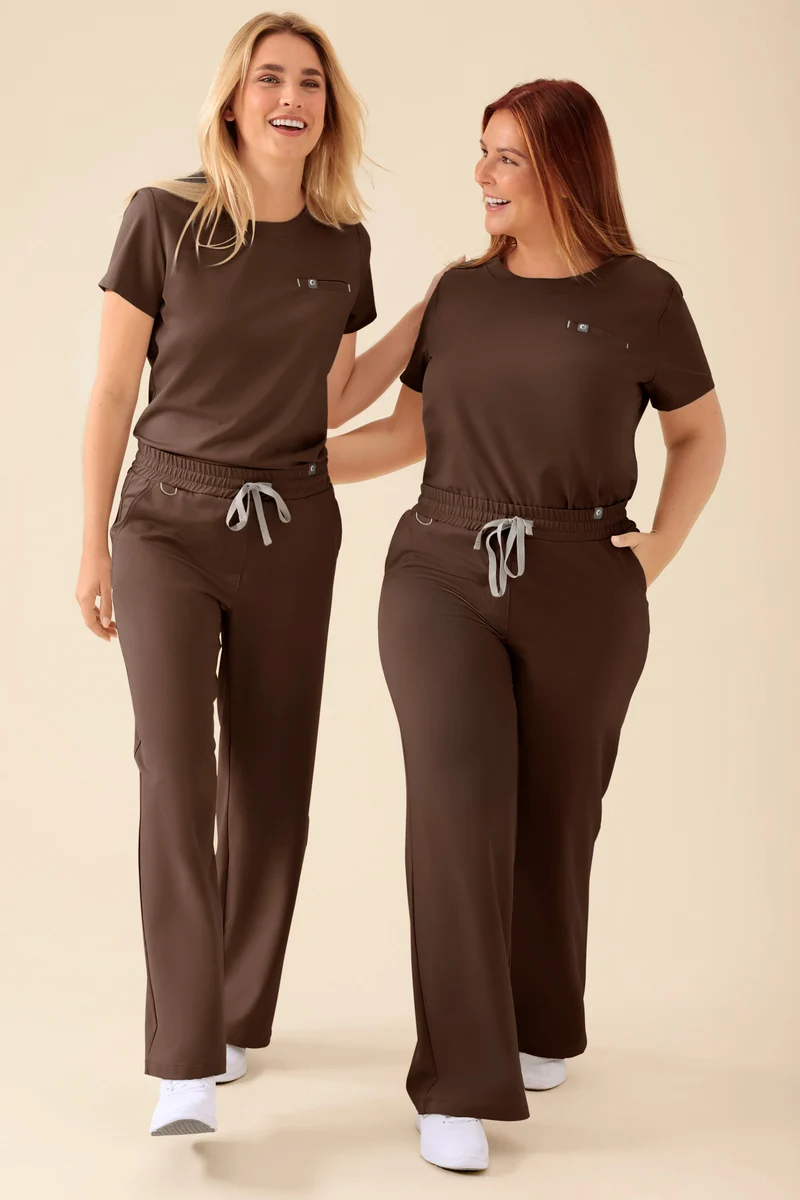 KAERE Hose Damen - weites Bein coffee