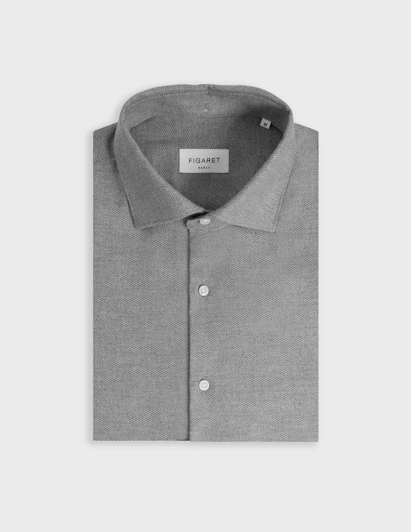 Chemise Aristote en flanelle gris