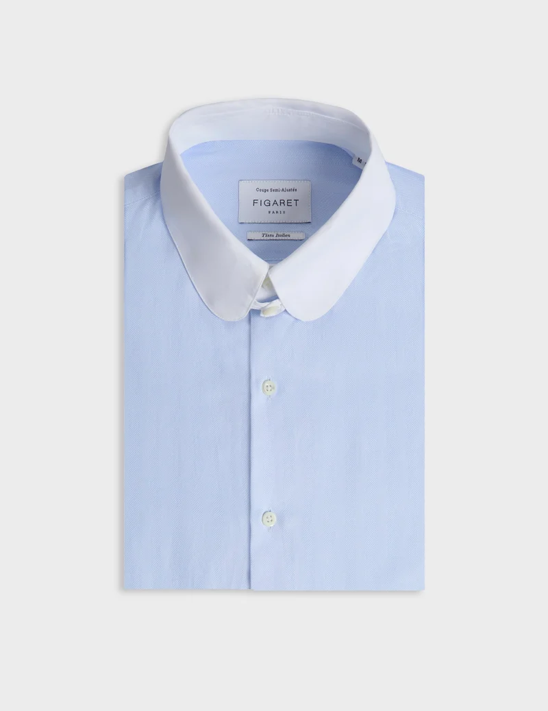 Chemise semi-ajustée bleu clair