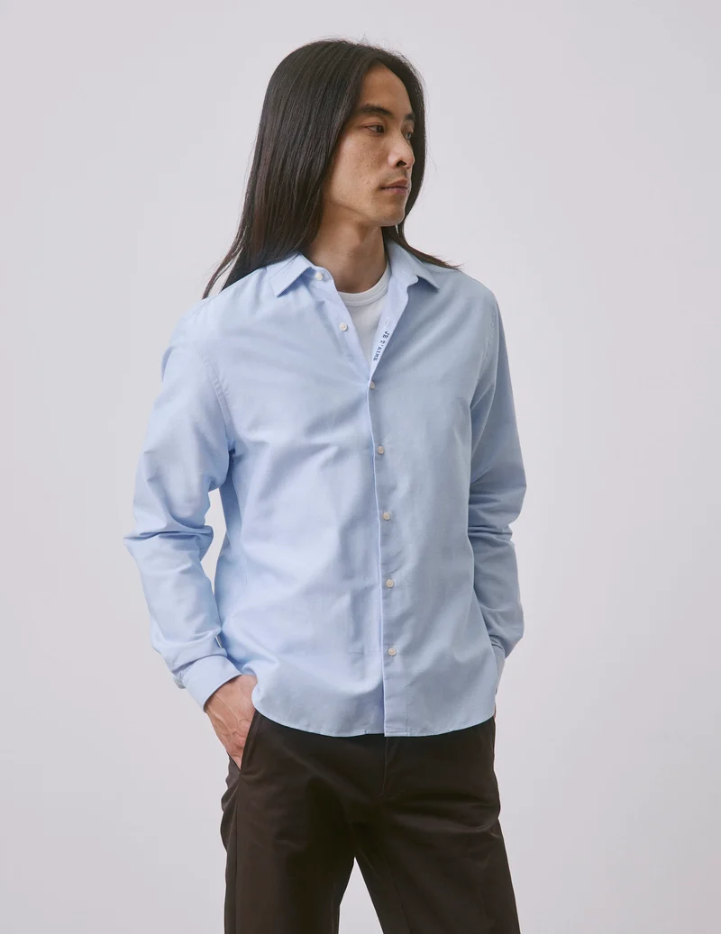 Chemise mixte "Je t'aime" bleue