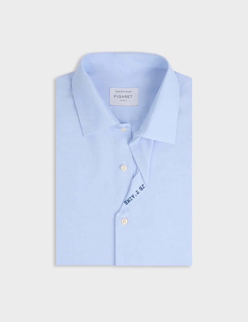 Chemise mixte "Je t'aime" bleue