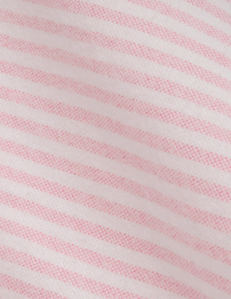 Chemise mixte "Je t'aime" rayée rose