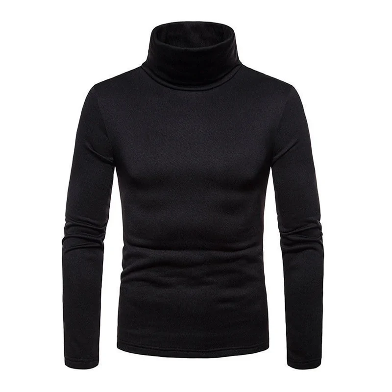 Herren Rollkragen Pullover Sweatshirt Pulli Zipper Sweater Shirt Langarmshirt