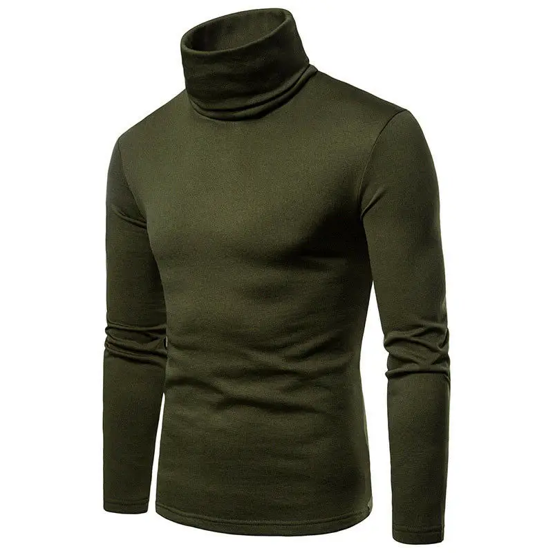 Herren Rollkragen Pullover Sweatshirt Pulli Zipper Sweater Shirt Langarmshirt