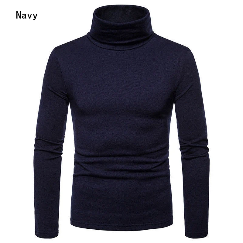 Herren Rollkragen Pullover Sweatshirt Pulli Zipper Sweater Shirt Langarmshirt
