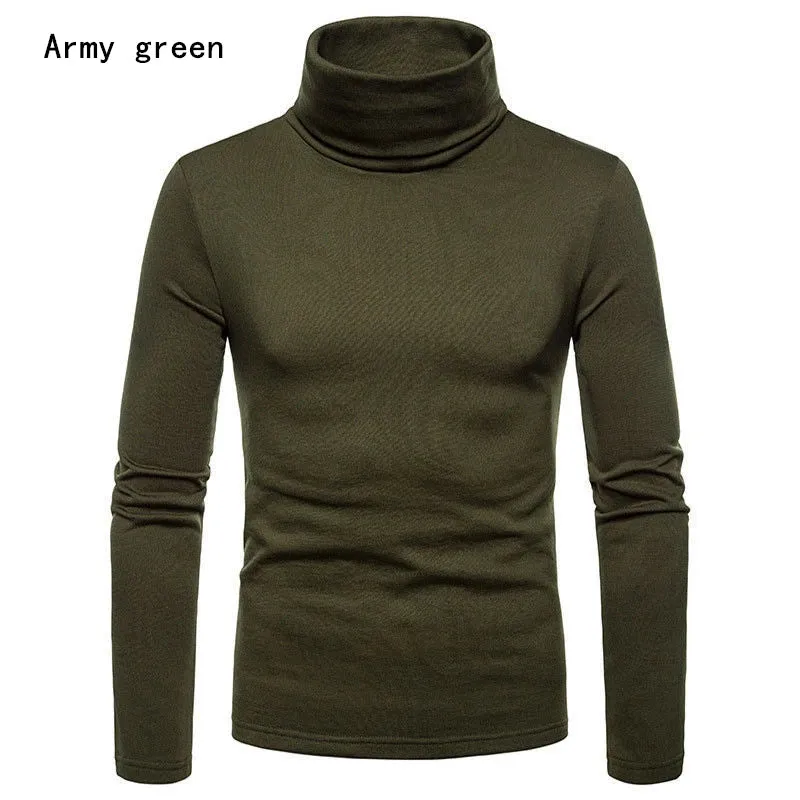 Herren Rollkragen Pullover Sweatshirt Pulli Zipper Sweater Shirt Langarmshirt