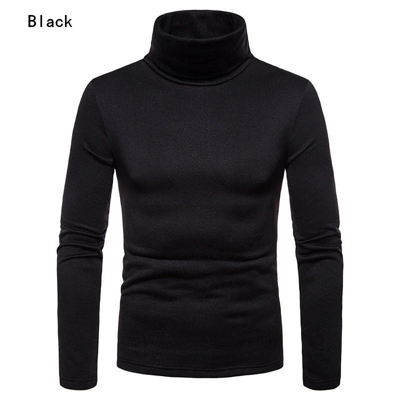 Herren Rollkragen Pullover Sweatshirt Pulli Zipper Sweater Shirt Langarmshirt