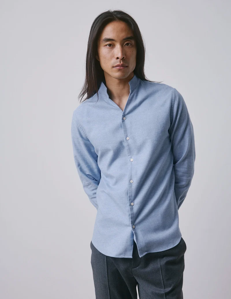 Chemise Carl en flanelle bleu clair