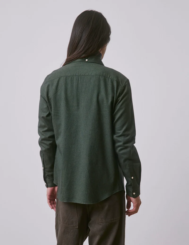 Chemise Aristote en flanelle verte