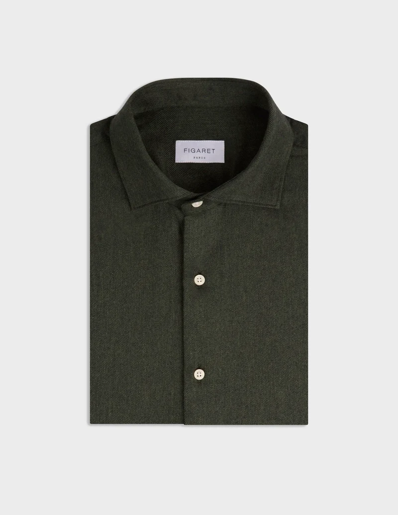 Chemise Aristote en flanelle verte