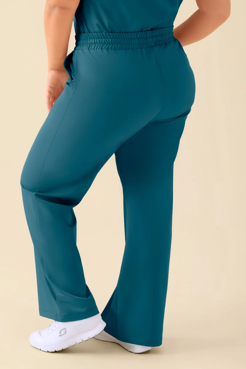 KAERE Hose Damen - weites Bein petrol