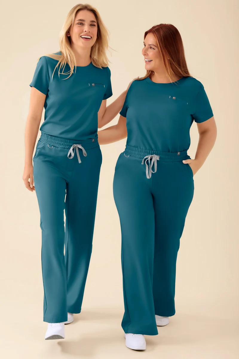 KAERE Hose Damen - weites Bein petrol