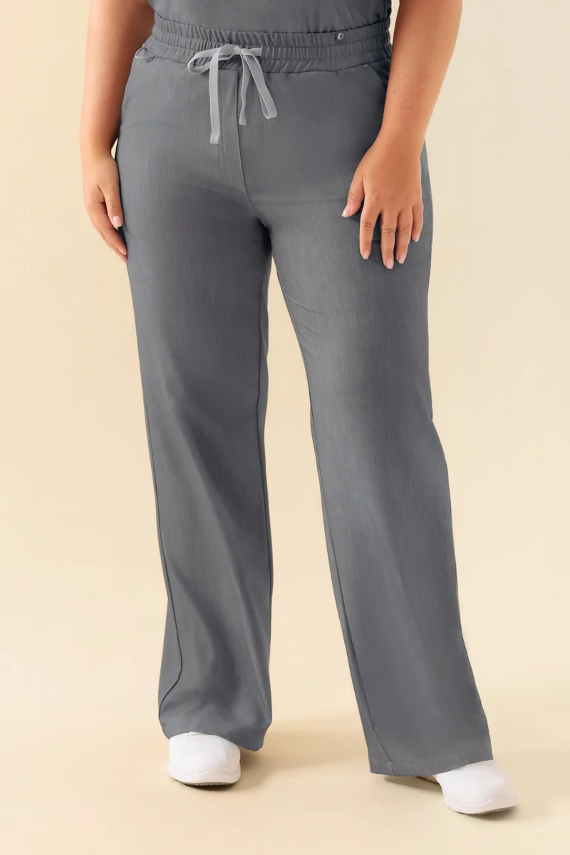 KAERE Hose Damen - weites Bein grau melange