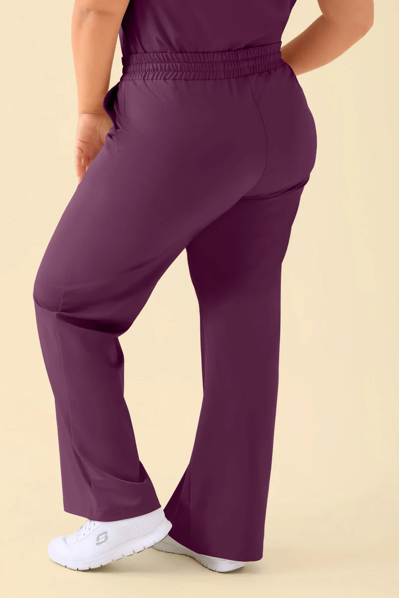 KAERE Hose Damen - weites Bein pflaume