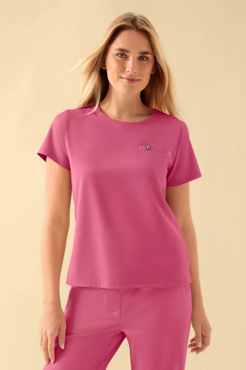 KAERE Shirt Damen - Rundhalsausschnitt rosenholz