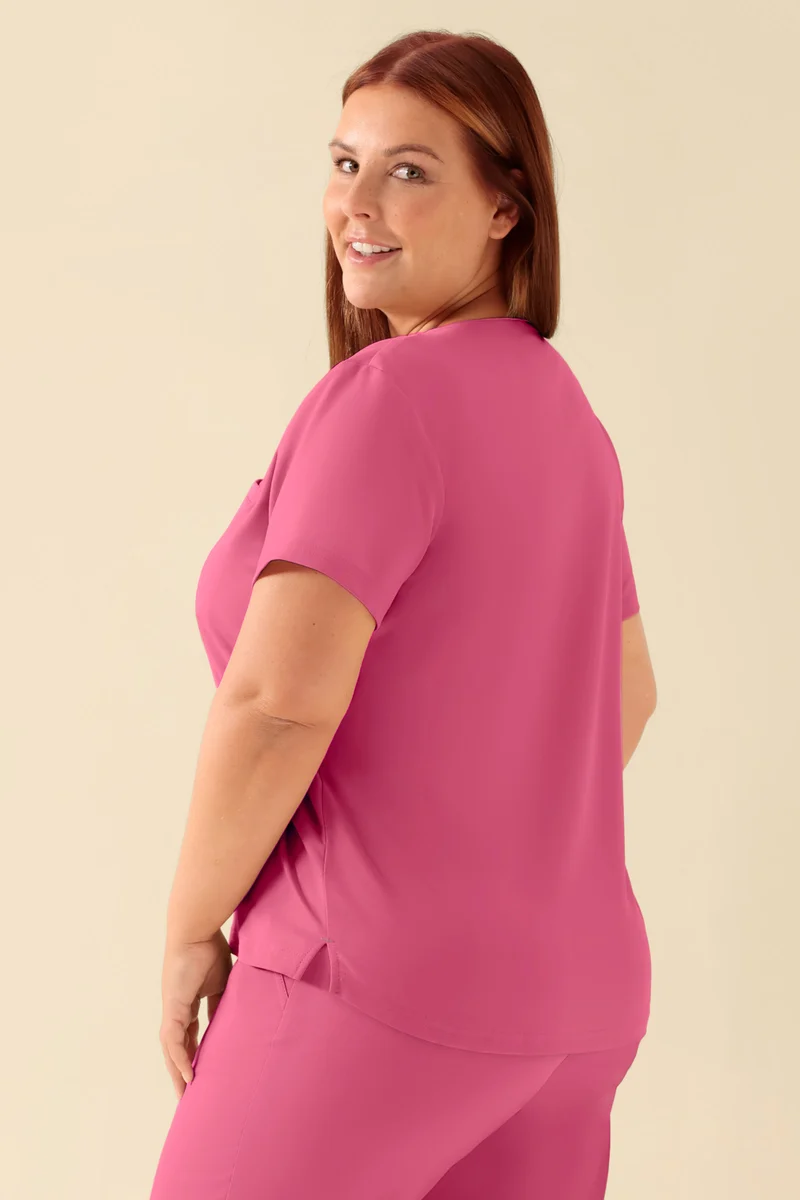 KAERE Shirt Damen - Rundhalsausschnitt rosenholz