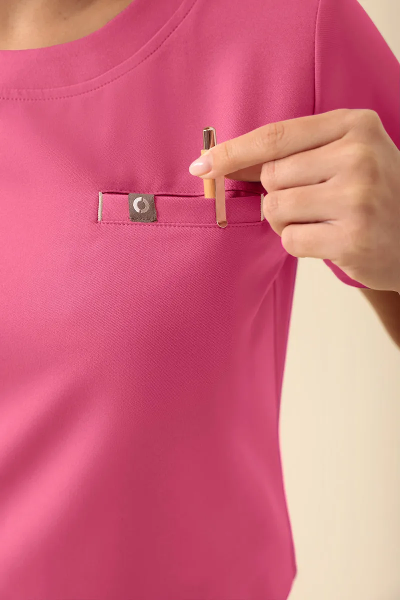 KAERE Shirt Damen - Rundhalsausschnitt rosenholz