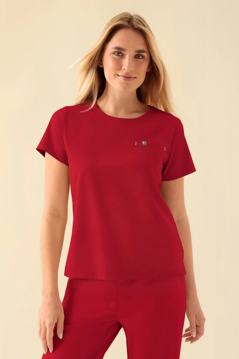 KAERE Shirt Damen - Rundhalsausschnitt rot