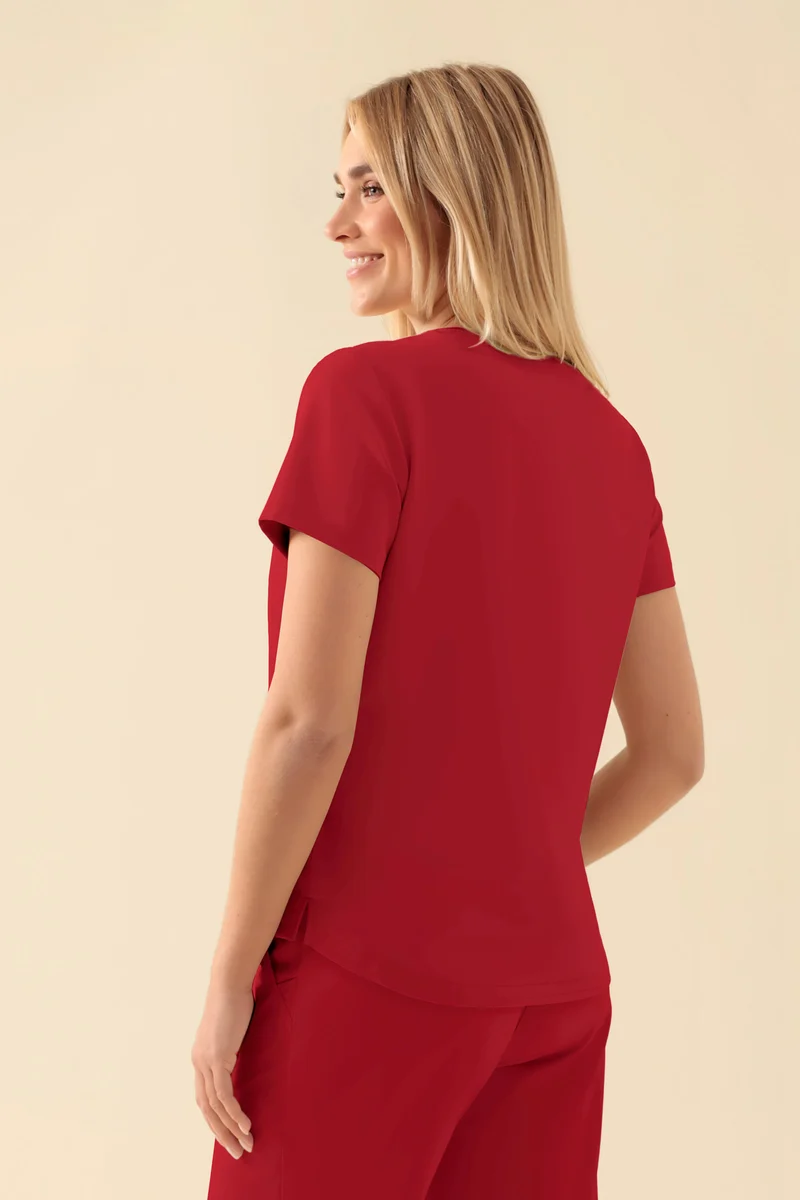 KAERE Shirt Damen - Rundhalsausschnitt rot