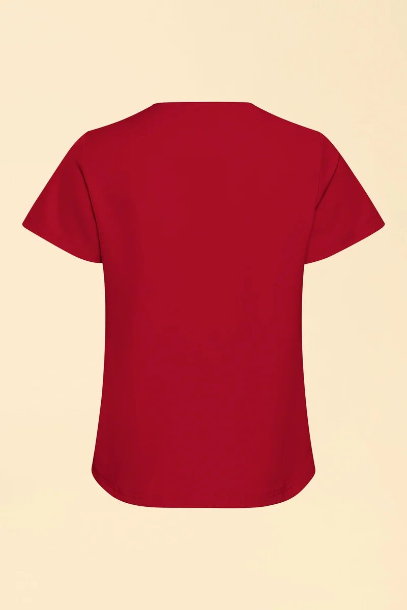 KAERE Shirt Damen - Rundhalsausschnitt rot