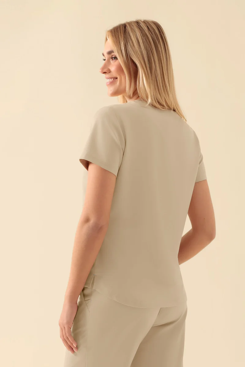KAERE Shirt Damen - Rundhalsausschnitt sand