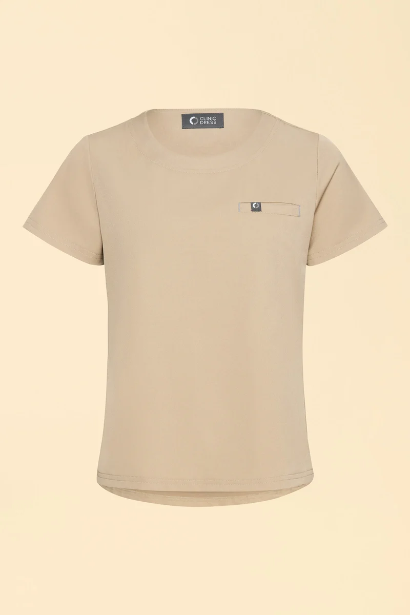 KAERE Shirt Damen - Rundhalsausschnitt sand