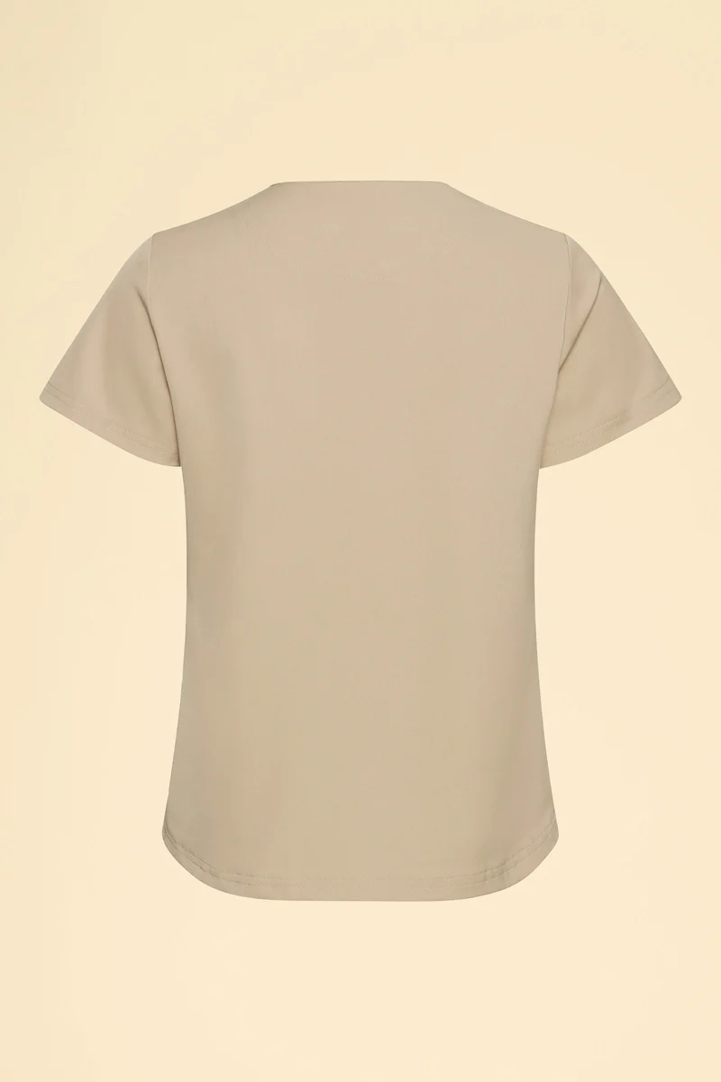 KAERE Shirt Damen - Rundhalsausschnitt sand
