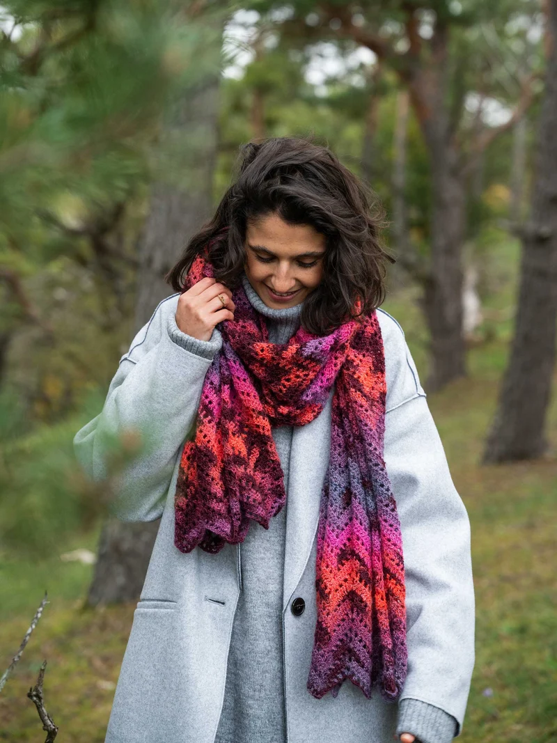 Anleitung Sunrise Scarf