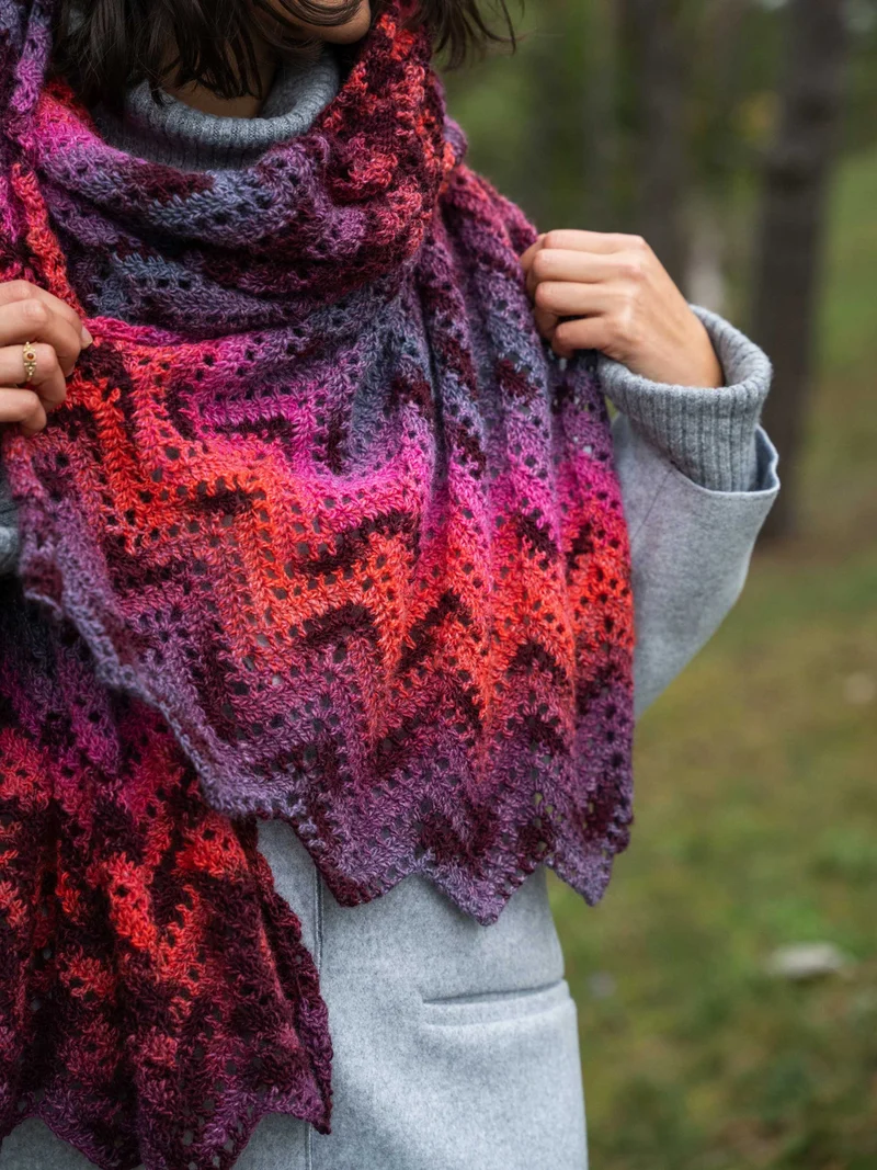 Anleitung Sunrise Scarf