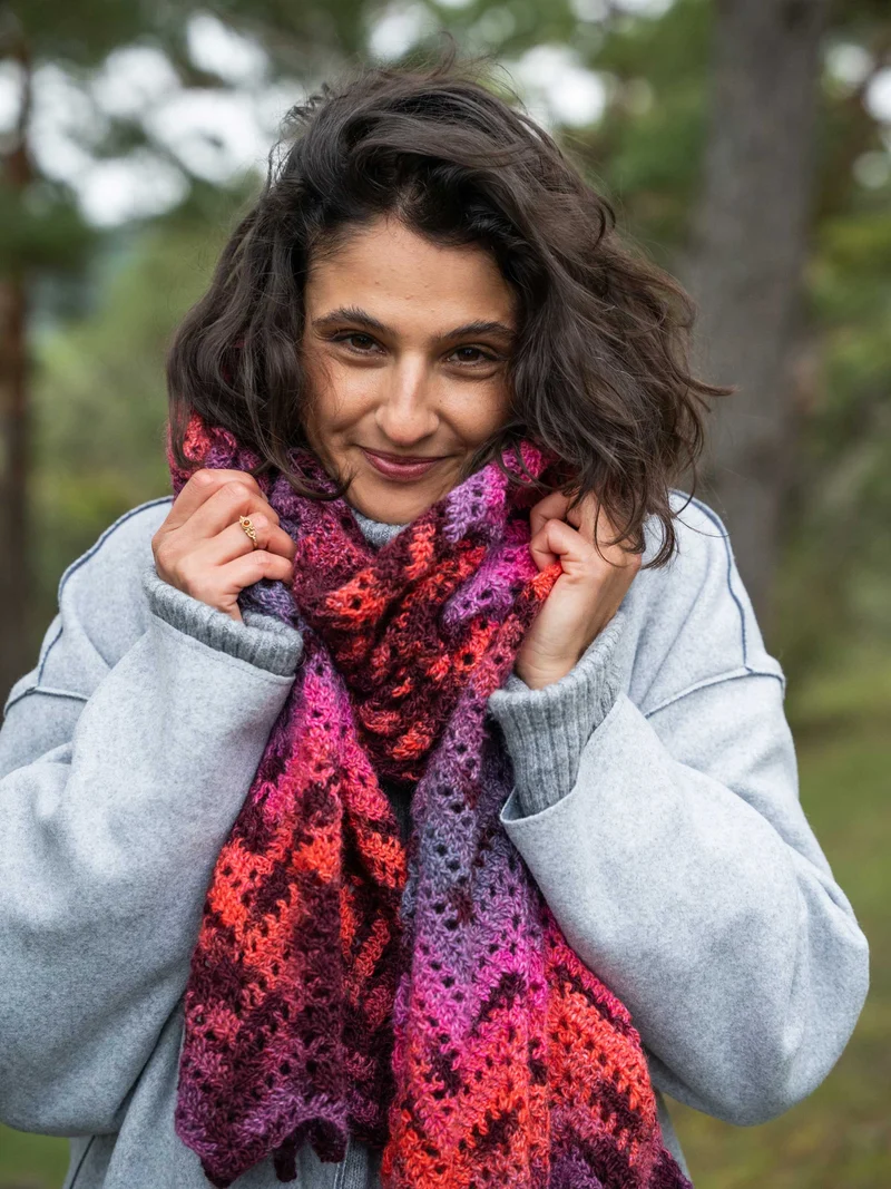 Anleitung Sunrise Scarf