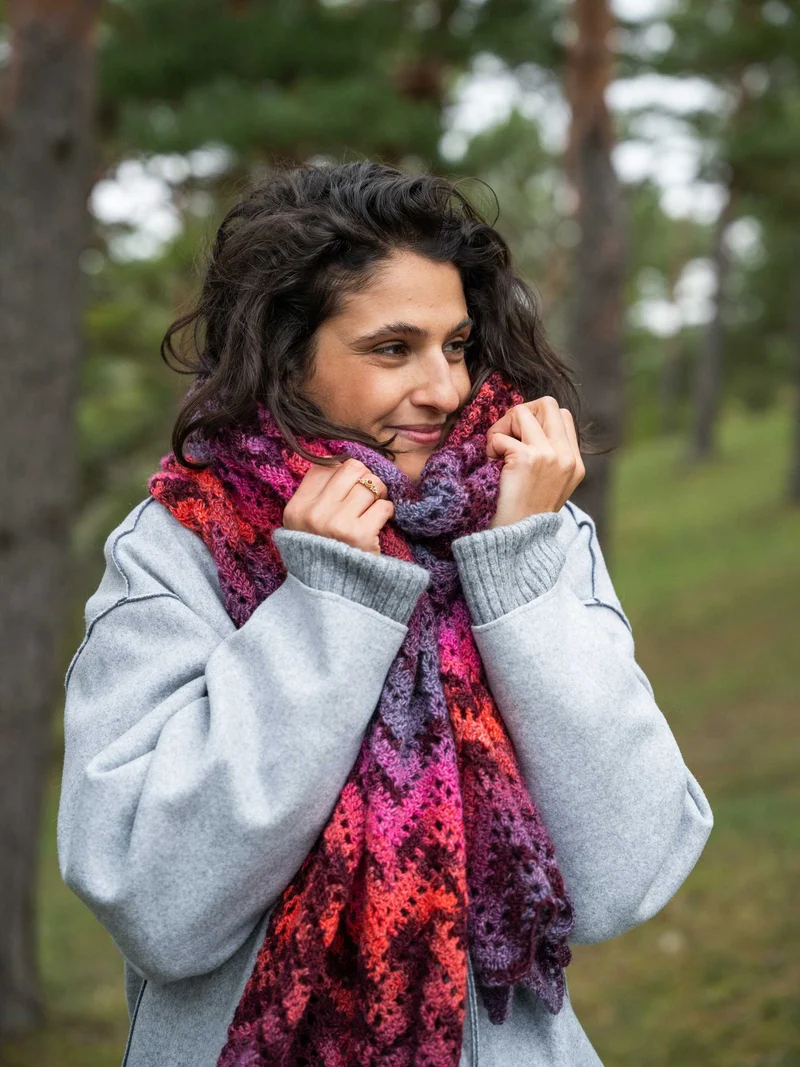 Anleitung Sunrise Scarf