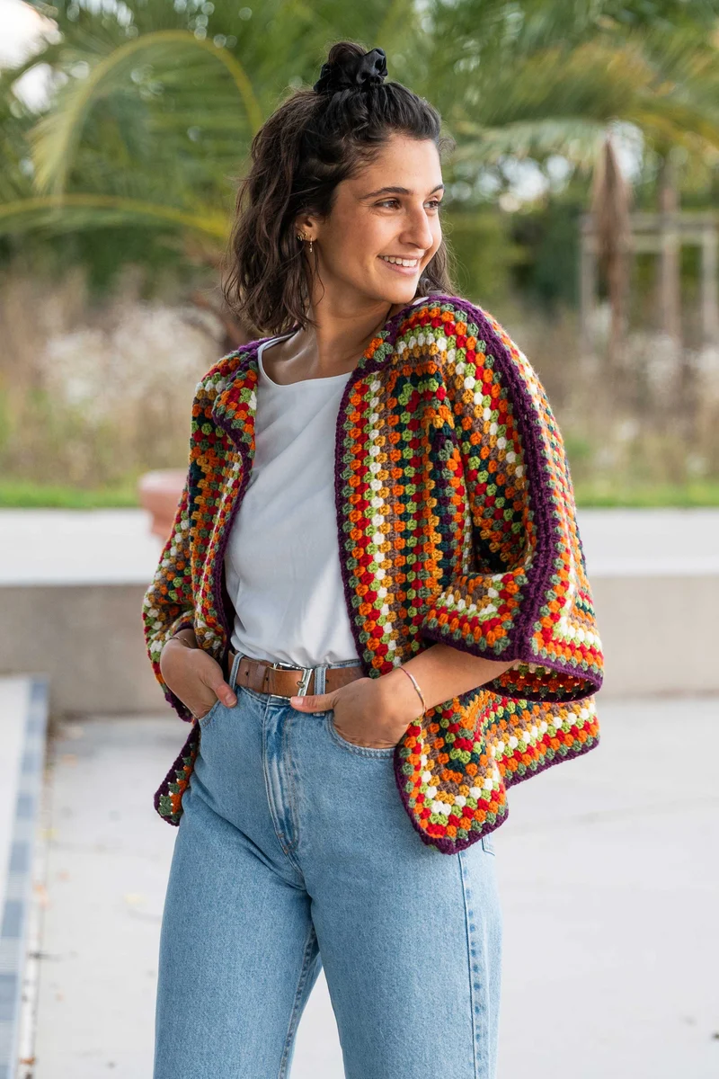 Anleitung Indian Summer Hexagon Cardigan