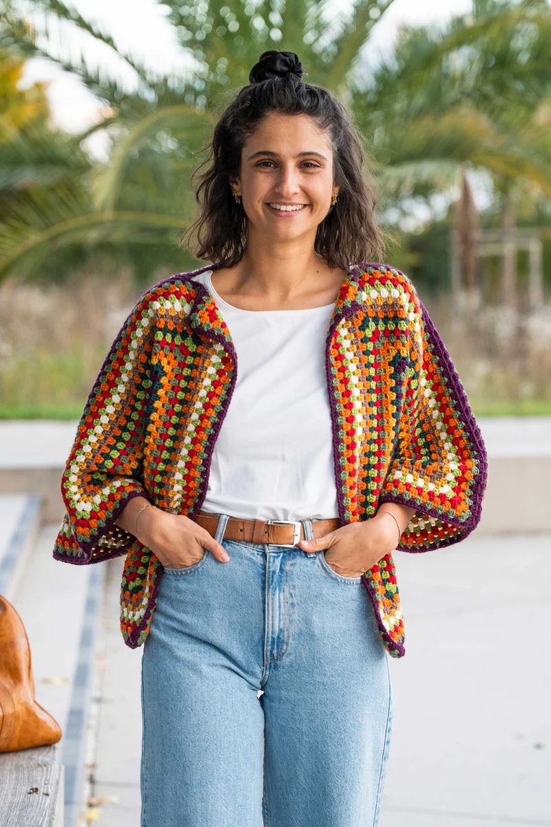 Anleitung Indian Summer Hexagon Cardigan